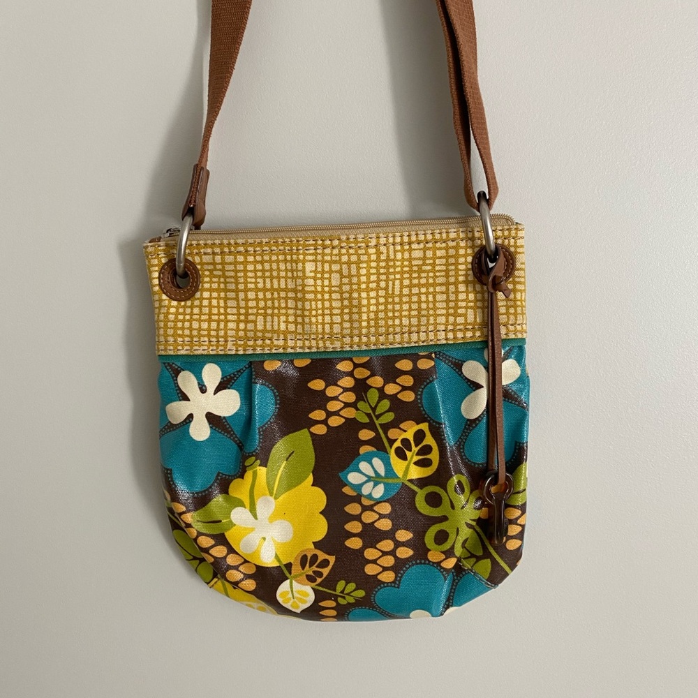 Floral Fossil Crossbody Bag